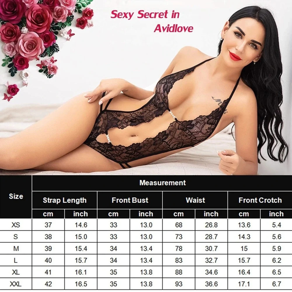 New!! Women’s one-piece lace bodysuit lingerie size XS - Picture 4 of 4